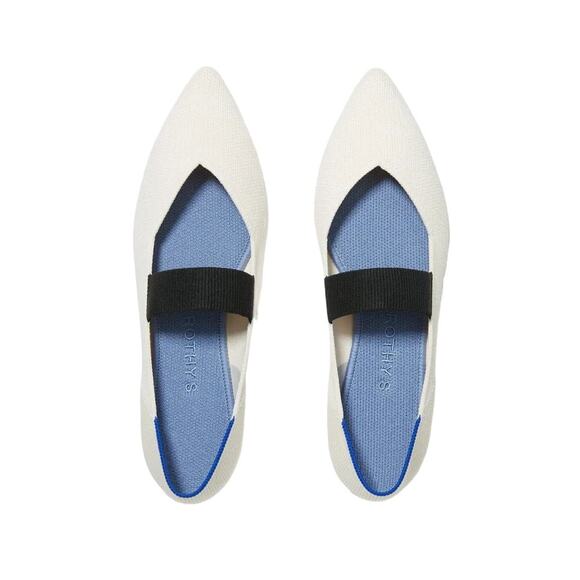 Rothy's The‎ Point Mary Jane Love Bird White Women’s Size 9 - Picture 2 of 8